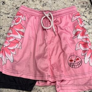 Pink Graphic Shorts
